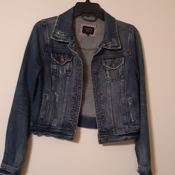 I Love H81 Jackets & Blazers - I Love H81 distressed, cropped Jean jacket size M